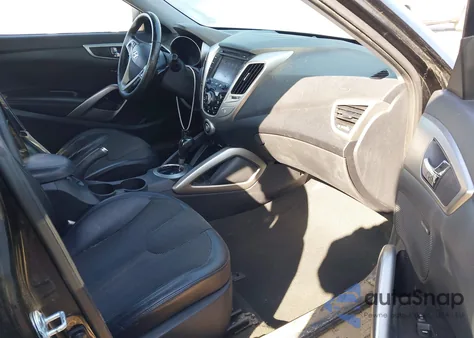 2012 Hyundai Veloster Base W/Black from USA, damaged, VIN KMHTC6AD2CU041117